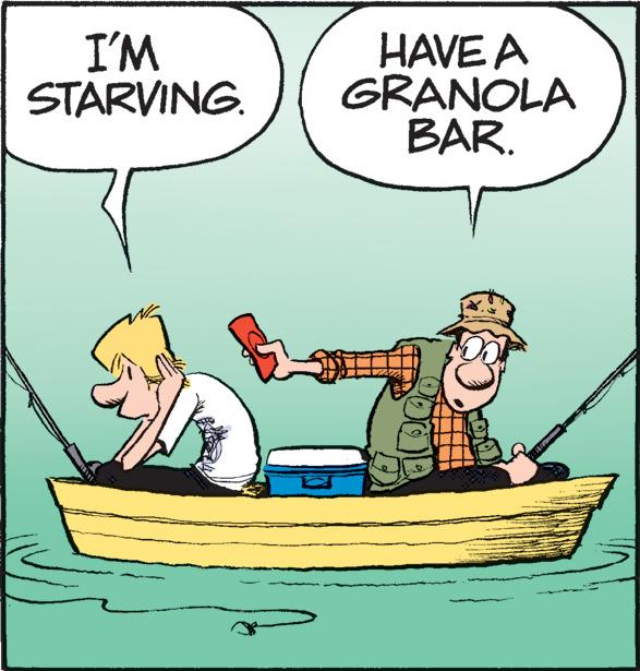 Art OCR: I'M STARVING. HAVE A GRANOLA BAR. I'M STARVING . HAVE A GRANOLA BAR .