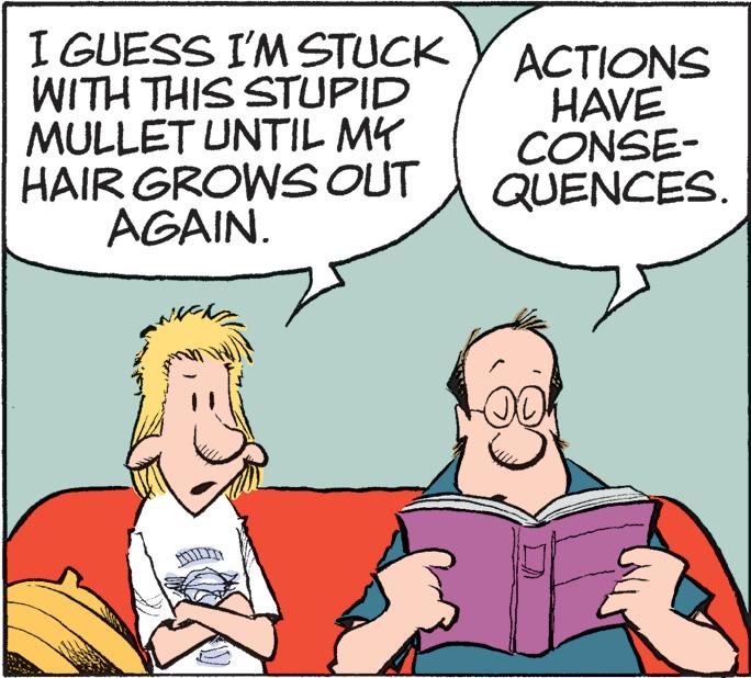 Organism OCR: I GUESS I'M STUCK WITH THIS STUPID MULLET UNTIL MY HAIR GROWS OUT AGAIN. ACTIONS HAVE CONSE- QUENCES. (0) I GUESS I'M STUCK WITH THIS STUPID MULLET UNTIL MY HAIR GROWS OUT AGAIN . ACTIONS HAVE CONSE QUENCES . ( 0 )