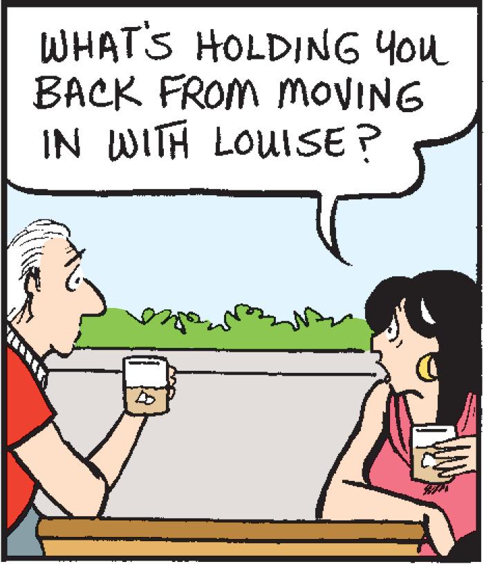 Interaction OCR: WHAT'S HOLDING YOU BACK FROM MOVING IN WITH LOUISE? poz C WHAT'S HOLDING YOU BACK FROM MOVING IN WITH LOUISE ? poz C