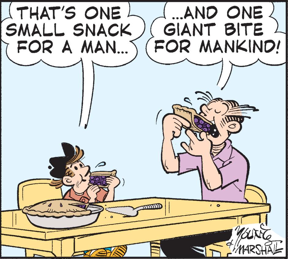 Window OCR: THAT'S ONE SMALL SNACK FOR A MAN... ...AND ONE GIANT BITE FOR MANKIND! YET YOUNG & MARSHAL THAT'S ONE SMALL SNACK FOR A MAN ... ... AND ONE GIANT BITE FOR MANKIND ! YET YOUNG & MARSHAL