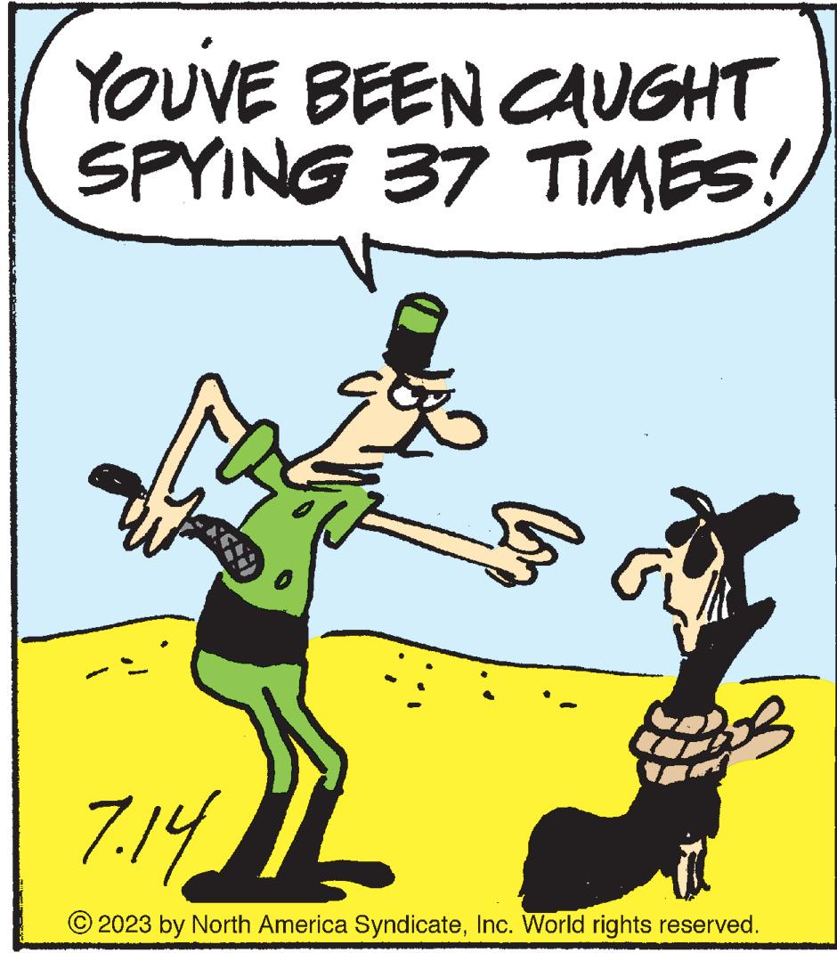 Window OCR: YOU'VE BEEN CAUGHT SPYING 37 TIMES! 99% 8 $25 7.14 2023 by North America SyndicateInc. World rights reserved. YOU'VE BEEN CAUGHT SPYING 37 TIMES ! 99 % 8 $ 25 7.14 2023 by North America SyndicateInc. World rights reserved .
