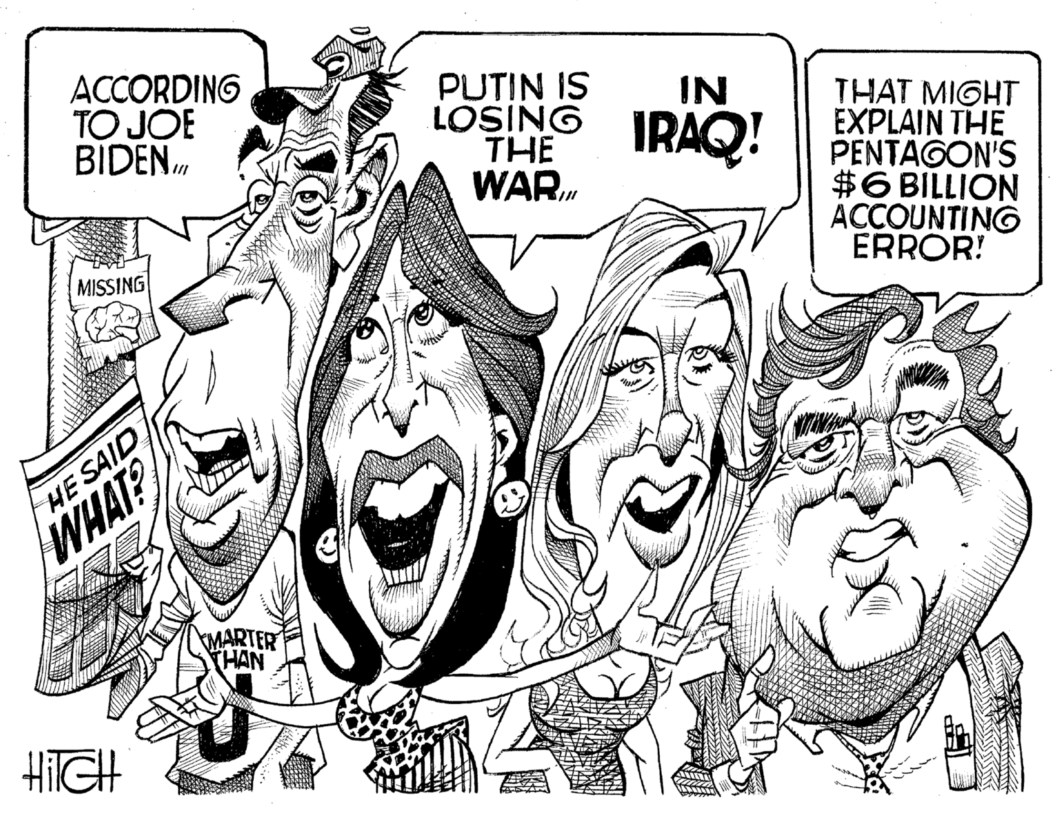 Happy OCR: ACCORDING TO JOE BIDENMISSING ?Of HE SAID WHAT? HITCH MULA MC MARTER THAN kettin PUTIN IS LOSING THE WAR2 IN IRAQ! THAT MIGHT EXPLAIN THE PENTAGON'S $6 BILLION ACCOUNTING ERROR! ACCORDING TO JOE BIDENMISSING ? Of HE SAID WHAT ? HITCH MULA MC MARTER THAN kettin PUTIN IS LOSING THE WAR2 IN IRAQ ! THAT MIGHT EXPLAIN THE PENTAGON'S $ 6 BILLION ACCOUNTING ERROR !