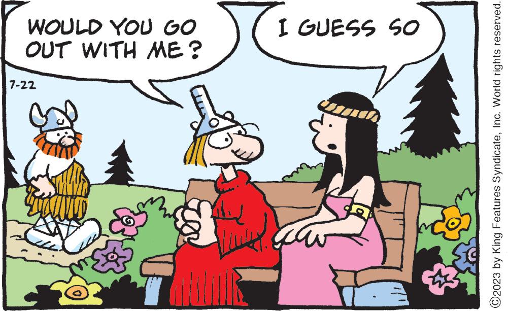Line OCR: WOULD YOU GO OUT WITH ME? 7-22 o & I GUESS SO muu ?2023 by King Features SyndicateInc. World rights reserved. WOULD YOU GO OUT WITH ME ? 7-22 o & I GUESS SO muu ?2023 by King Features SyndicateInc. World rights reserved .