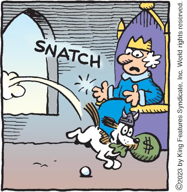 Fictional character OCR: * 00 En SNATCH su UL ?2023 by King Features SyndicateInc. World rights reserved. * 00 En SNATCH su UL ?2023 by King Features SyndicateInc. World rights reserved .