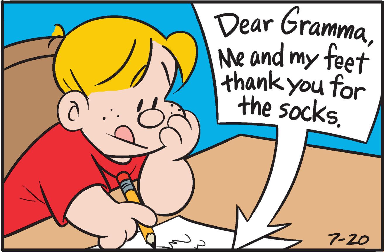 Mammal OCR: ????? Dear GrammaMe and my feet thank you for the socks. 7-20 ????? Dear GrammaMe and my feet thank you for the socks . 7-20