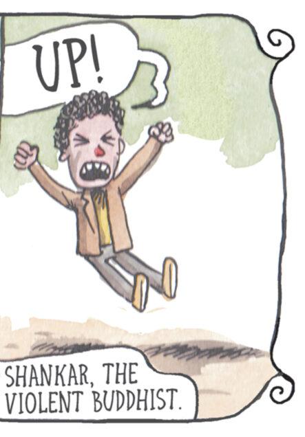 Thumb OCR: UP! 3 SHANKARTHE VIOLENT BUDDHIST. UP ! 3 SHANKARTHE VIOLENT BUDDHIST .