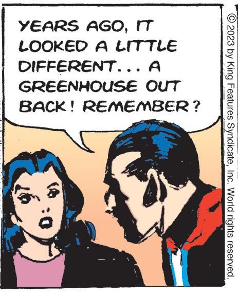 Poster OCR: YEARS AGOIT LOOKED A LITTLE DIFFERENT... A GREENHOUSE OUT BACK! REMEMBER ? (4 M VARS 2023 by King Features SyndicateInc. World rights reserved. YEARS AGOIT LOOKED A LITTLE DIFFERENT ... A GREENHOUSE OUT BACK ! REMEMBER ? ( 4 M VARS 2023 by King Features SyndicateInc. World rights reserved .