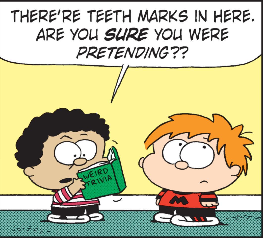 Mode of transport OCR: THERE'RE TEETH MARKS IN HERE. ARE YOU SURE YOU WERE PRETENDING?? 7 SWEIRD TRIVIA THERE'RE TEETH MARKS IN HERE . ARE YOU SURE YOU WERE PRETENDING ?? 7 SWEIRD TRIVIA