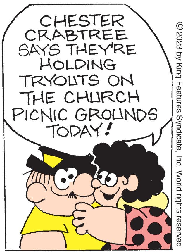 Gesture OCR: CHESTER CRABTREE SAYS THEY'RE HOLDING TRYOUTS ON THE CHURCH PICNIC GROUNDS TODAY! © 2023 by King Features SyndicateInc. World rights reserved. CHESTER CRABTREE SAYS THEY'RE HOLDING TRYOUTS ON THE CHURCH PICNIC GROUNDS TODAY ! © 2023 by King Features SyndicateInc. World rights reserved .