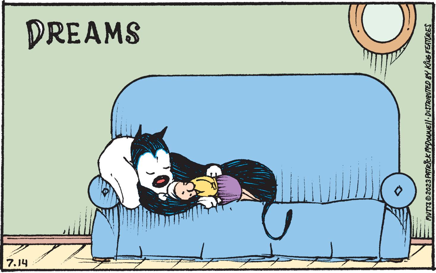 Font OCR: 7.14 DREAMS MUTTS © 2023 PATRICK MCDONNE||· DISTRIBUTED BY KING FEATURES 7.14 DREAMS MUTTS © 2023 PATRICK MCDONNE || · DISTRIBUTED BY KING FEATURES