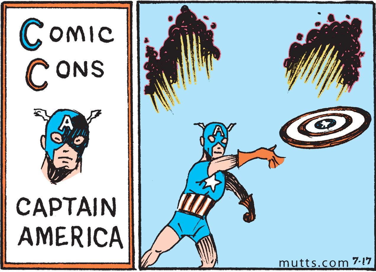 Humour OCR: COMIC CONS A CAPTAIN AMERICA d D mutts.com 7-17 COMIC CONS A CAPTAIN AMERICA d D mutts.com 7-17