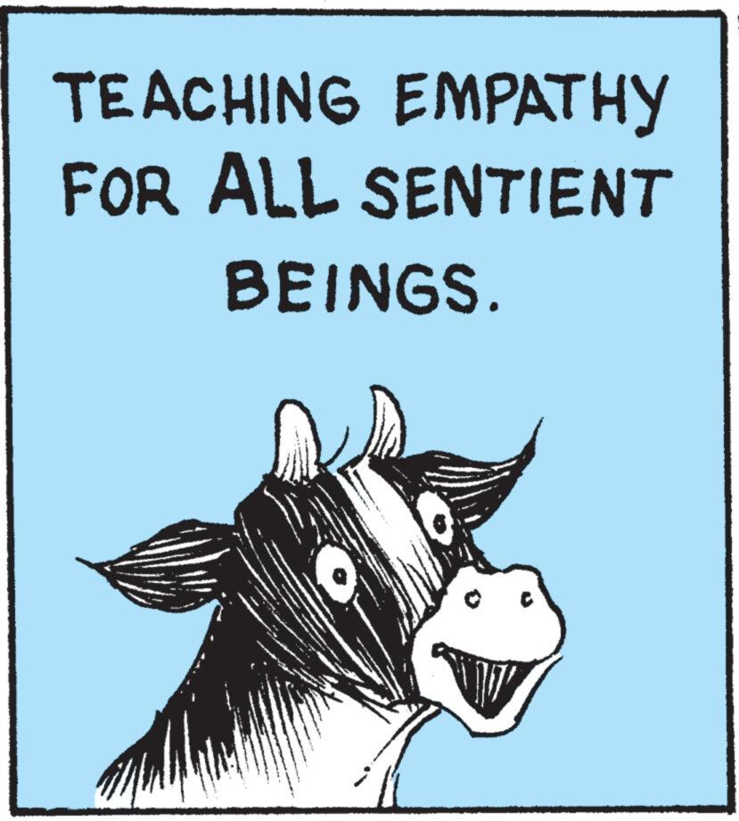 Illustration OCR: TEACHING EMPATHY FOR ALL SENTIENT BEINGS. TEACHING EMPATHY FOR ALL SENTIENT BEINGS .