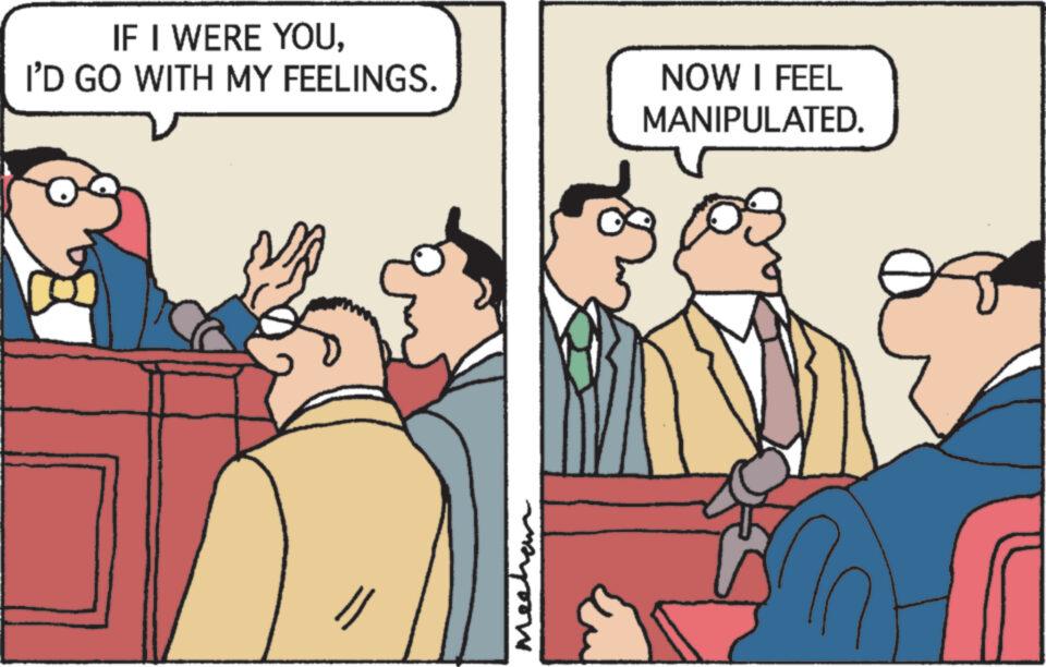 Interaction OCR: IF I WERE YOUI'D GO WITH MY FEELINGS. Mechan NOW I FEEL MANIPULATED. IF I WERE YOUI'D GO WITH MY FEELINGS . Mechan NOW I FEEL MANIPULATED .