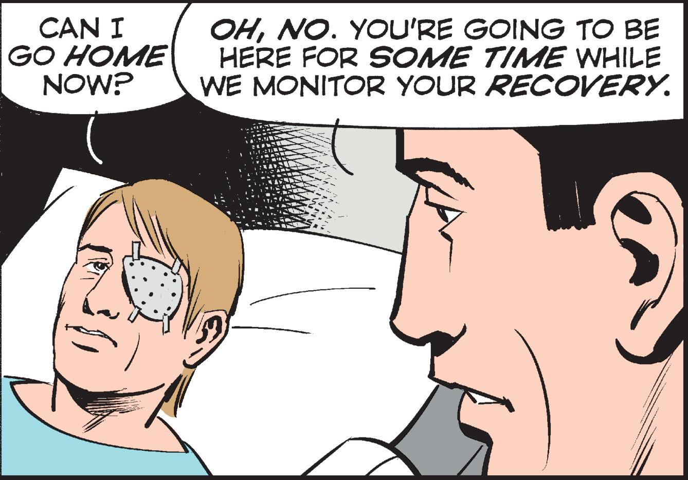 Facial expression OCR: I CAN I GO HOME NOW? OHNO. YOU'RE GOING TO BE HERE FOR SOME TIME WHILE WE MONITOR YOUR RECOVERY. I CAN I GO HOME NOW ? OHNO . YOU'RE GOING TO BE HERE FOR SOME TIME WHILE WE MONITOR YOUR RECOVERY .