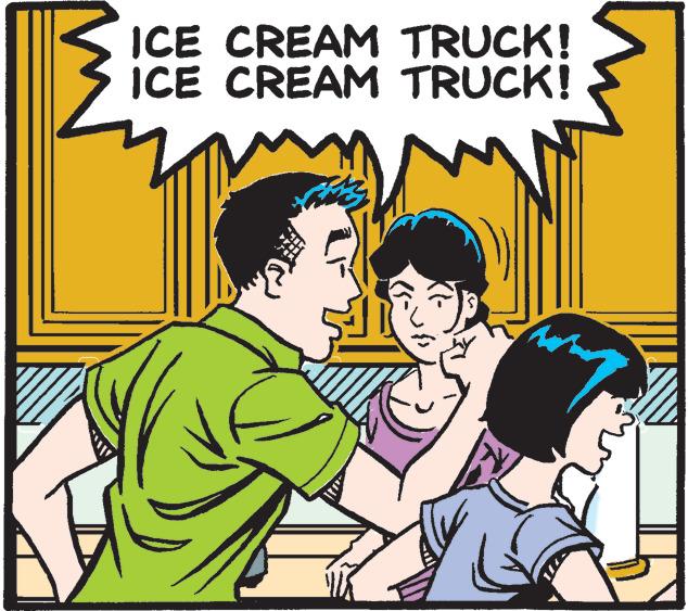 Illustration OCR: ICE CREAM TRUCK! ICE CREAM TRUCK! ?? ?? 11 ICE CREAM TRUCK ! ICE CREAM TRUCK ! ?? ?? 11