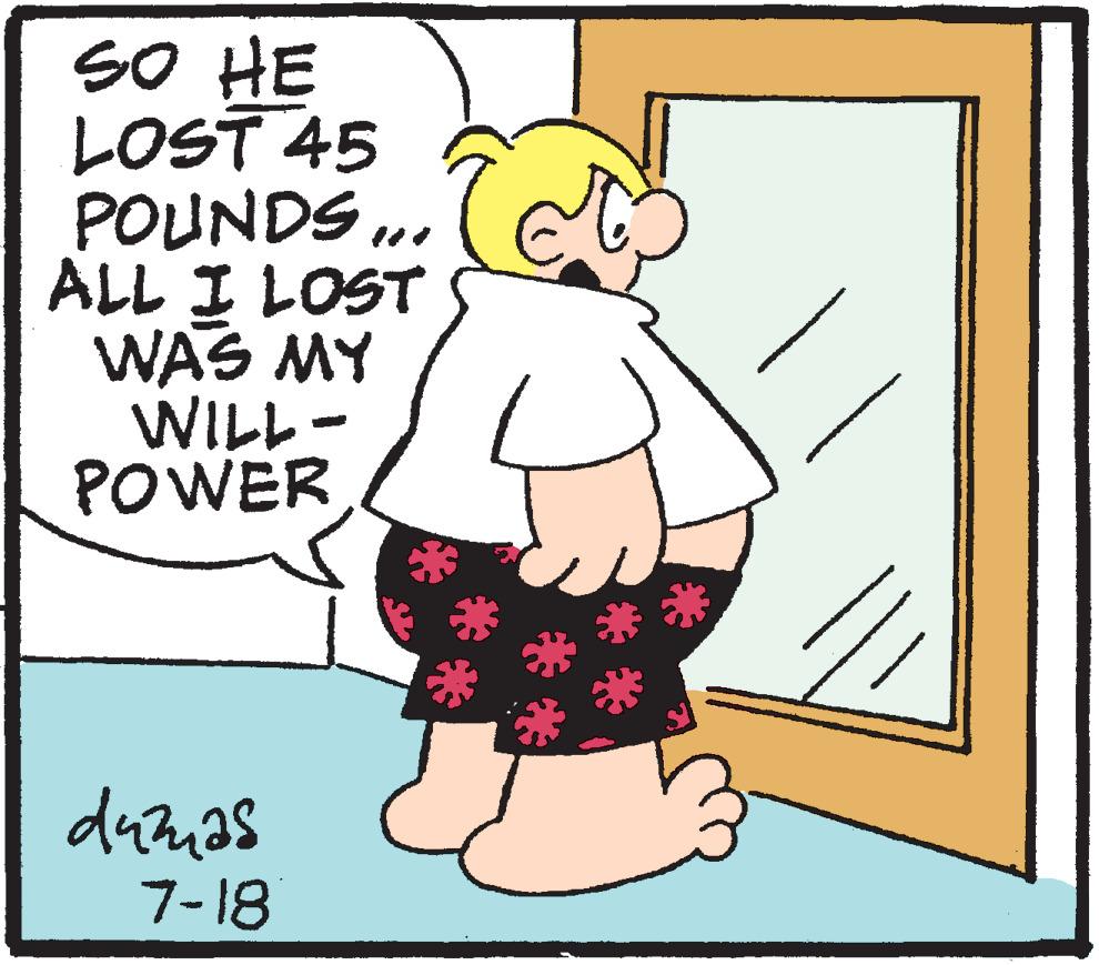 Fictional character OCR: SO HE LOST 45 POUNDS... ALL I LOST WAS MY WILL POWER duzuas 7-18 SO HE LOST 45 POUNDS ... ALL I LOST WAS MY WILL POWER duzuas 7-18
