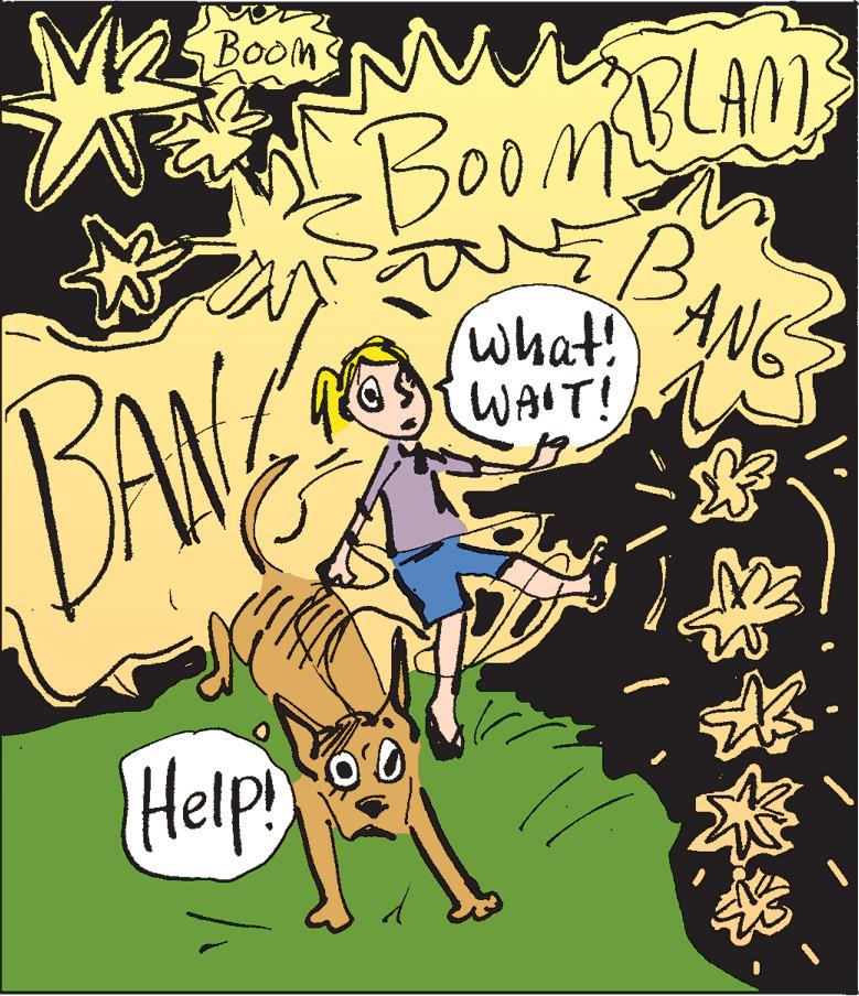 Illustration OCR: Boom BAN Help! w BOOM BLAM to What! WAIT! BANG w Boom BAN Help ! w BOOM BLAM to What ! WAIT ! BANG w