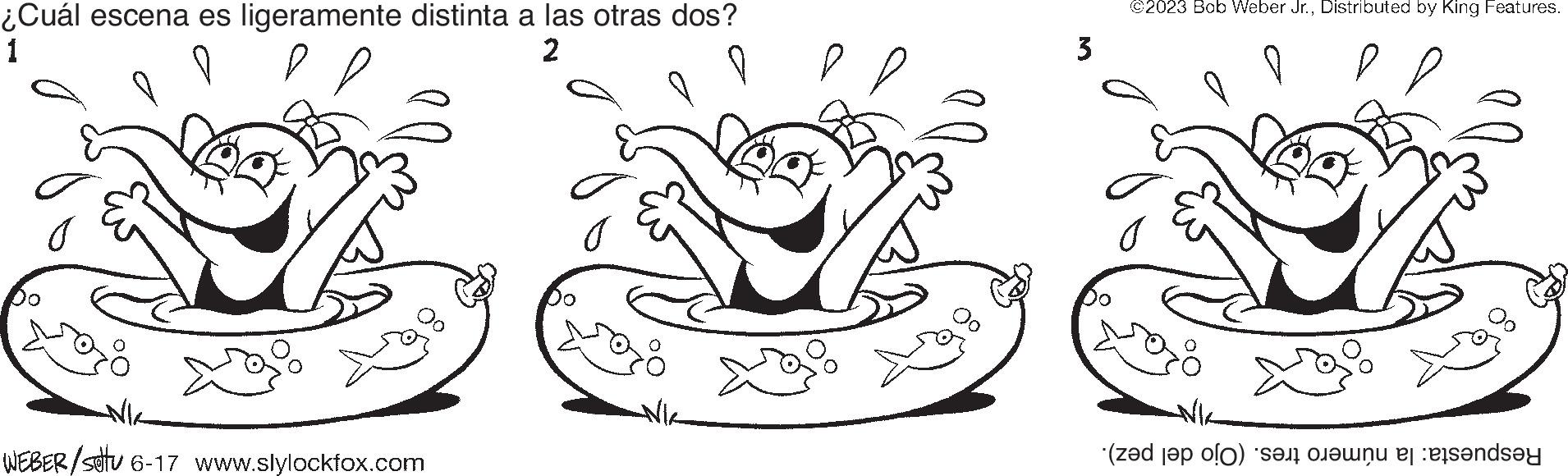 Tableware OCR: ¿Cuál escena es ligeramente distinta a las otras dos? 1 2 ? e 9 WEBER/stu 6-17 www.slylockfox.com 3 ©2023 Bob Weber Jr.Distributed by King Features. Pep (z?d jep olo) si nu er de ¿ Cuál escena es ligeramente distinta a las otras dos ? 1 2 ? e 9 WEBER / stu 6-17 www.slylockfox.com 3 © 2023 Bob Weber Jr.Distributed by King Features . Pep ( z?d jep olo ) si nu er de