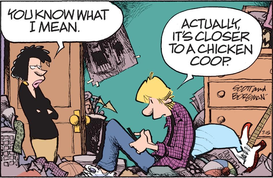 Comics OCR: KOU KNOW WHAT I MEAN. 000 ACTUALLYIT'S CLOSER TO A CHICKEN COOP. gr Journa SCOTT and BORGMAN 7-15 KOU KNOW WHAT I MEAN . 000 ACTUALLYIT'S CLOSER TO A CHICKEN COOP . gr Journa SCOTT and BORGMAN 7-15