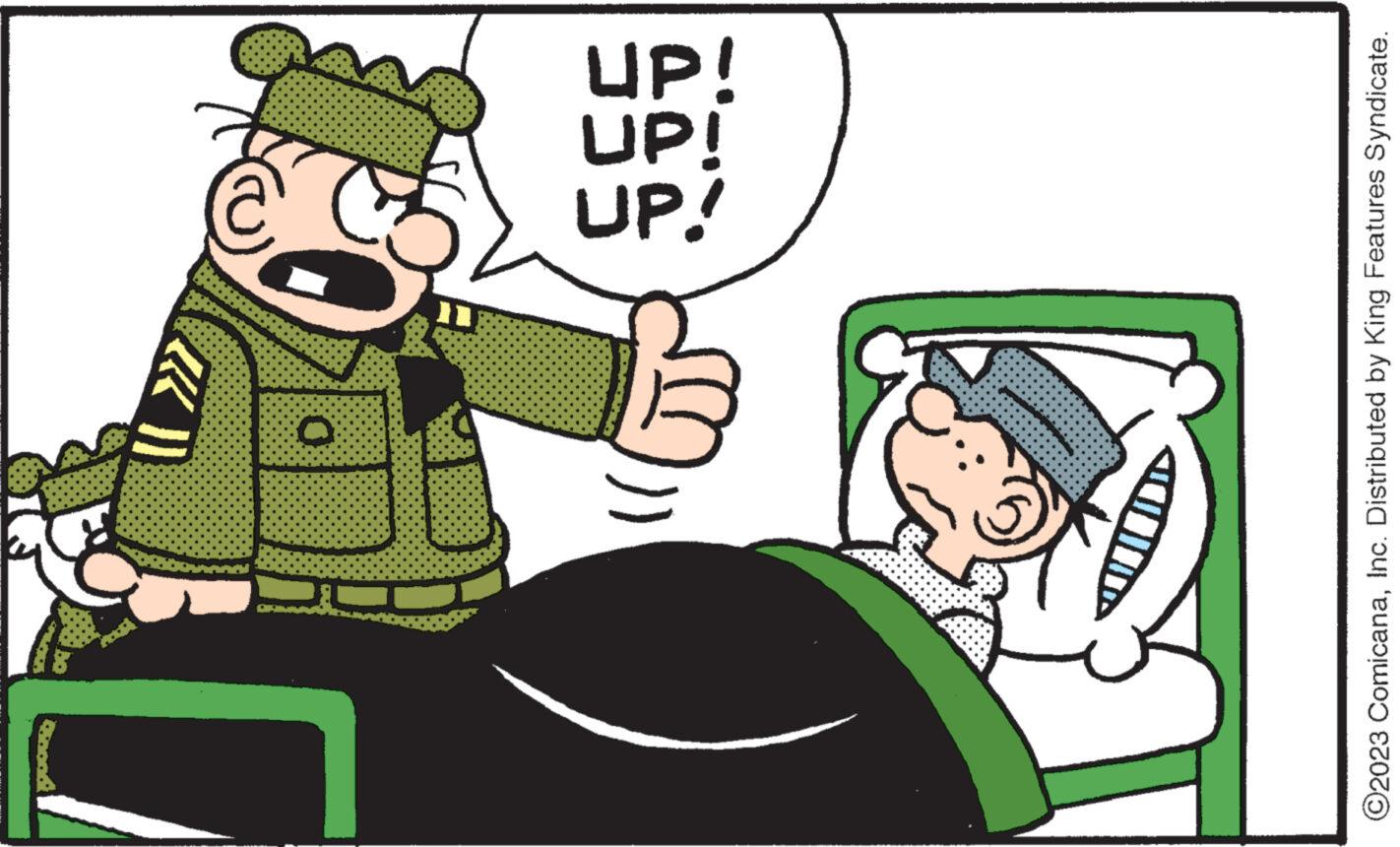 Pleased OCR: EXE HT O UP! UP! UP! ?2023 ComicanaInc. Distributed by King Features Syndicate. EXE HT O UP ! UP ! UP ! ?2023 ComicanaInc. Distributed by King Features Syndicate .