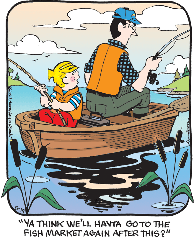 Sharing OCR: ©2023North AmericaSund. 8-19 S "YA THINK WE'LL HAVTA GO TO THE FISH MARKET AGAIN AFTER THIS?" © 2023North AmericaSund . 8-19 S " YA THINK WE'LL HAVTA GO TO THE FISH MARKET AGAIN AFTER THIS ? "