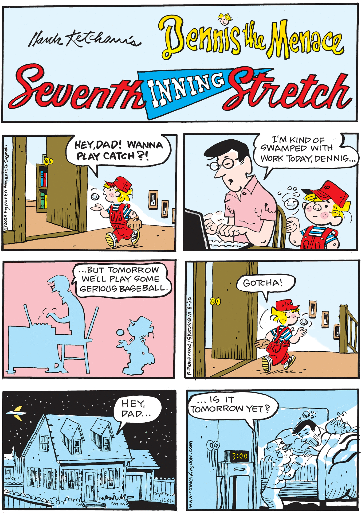 Graphics OCR: Bennis the Menace Seventh INNING Stretch ??? LOO 3:00 * Bennis the Menace Seventh INNING Stretch ??? LOO 3:00 *