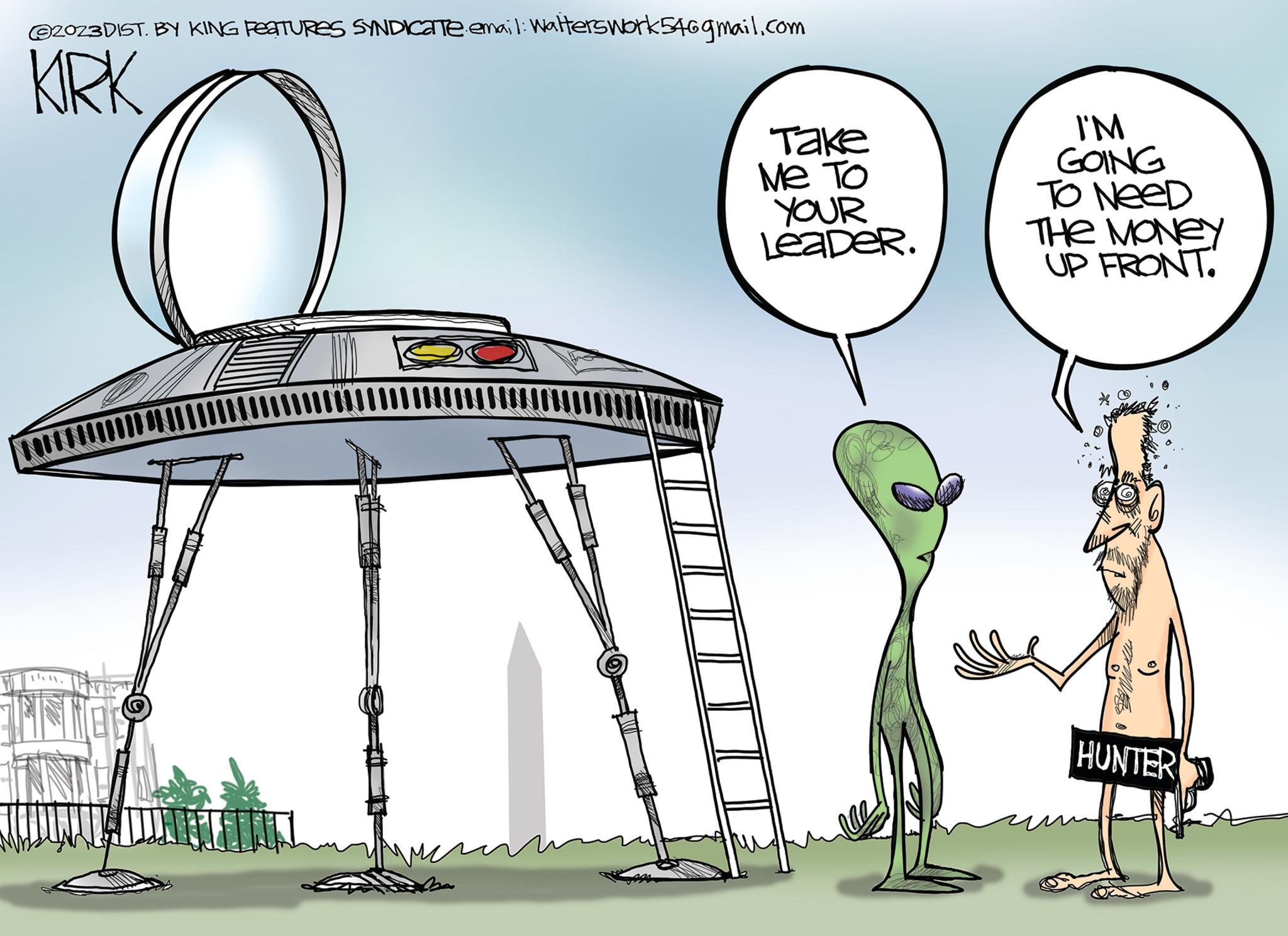 Sharing OCR: ©2023DIST. BY KING FEATURES SYNDICATE email: Walters work546gmail.com KIRK Take Me To I'M GOING To Need YOUR LeaDeR. THE MONEY UP FRONT. *) HUNTER © 2023DIST . BY KING FEATURES SYNDICATE email : Walters work546gmail.com KIRK Take Me To I'M GOING To Need YOUR LeaDeR . THE MONEY UP FRONT . * ) HUNTER