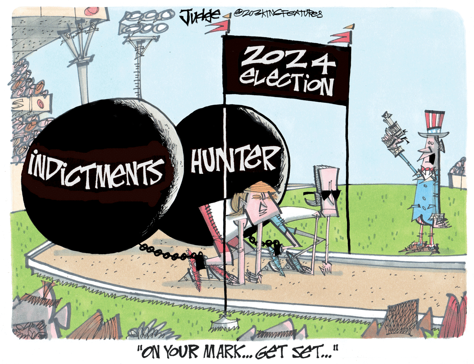 Advertising OCR: 1990 Juckle & @20ZAINE FEXTURES 2024 ELECTION INDICTMENTS HUNTER ooooo Wangwe muman ninonime muu nuwm ANCT - Mani Emmand wwwmmm "ON YOUR MARK... GET SET..." Masinis. OU 1990 Juckle & @ 20ZAINE FEXTURES 2024 ELECTION INDICTMENTS HUNTER ooooo Wangwe muman ninonime muu nuwm ANCT - Mani Emmand wwwmmm " ON YOUR MARK ... GET SET ... " Masinis . OU