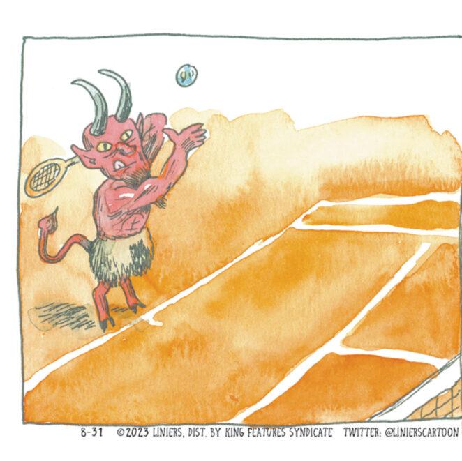 Flag OCR: B 8-31 ©2023 LINIERSBY KING FEATURES SYNDICATE TWITTER: @LINIERSCARTOON B 8-31 © 2023 LINIERSBY KING FEATURES SYNDICATE TWITTER : @LINIERSCARTOON