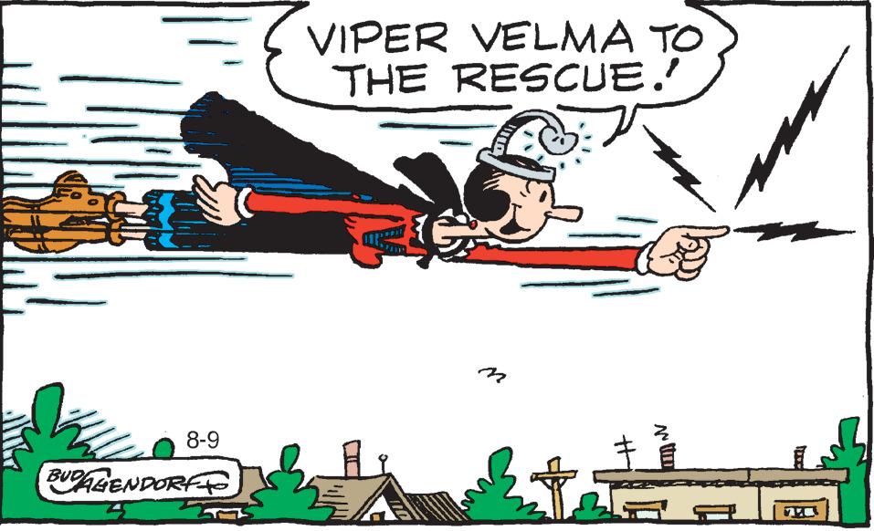 Graphics OCR: * { 8-9 PAGENDORF TO BUD VIPER VELMA TO THE RESCUE. Ai ID 16 N * { 8-9 PAGENDORF TO BUD VIPER VELMA TO THE RESCUE . Ai ID 16 N