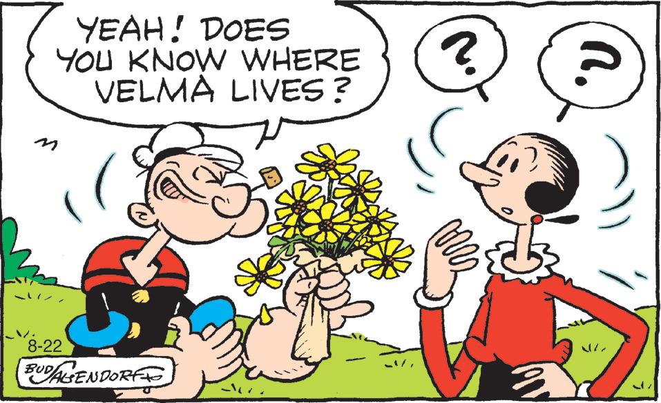 Happy OCR: YEAH! DOES YOU KNOW WHERE VELMA LIVES? 8-22 BUD/AGENDORF ? mes 2 n. } YEAH ! DOES YOU KNOW WHERE VELMA LIVES ? 8-22 BUD / AGENDORF ? mes 2 n . }