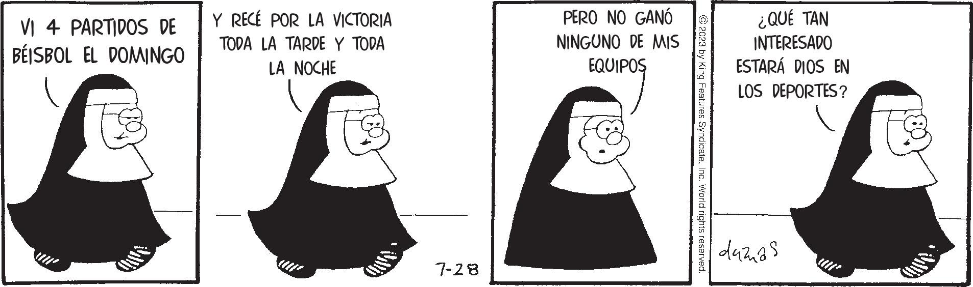 Line OCR: VI 4 PARTIDOS DE BEISBOL EL DOMINGO Y RECÉ POR LA VICTORIA TODA LA TARDE Y TODA LA NOCHE 7-28 PERO NO GANÓ NINGUNO DE MIS EQUIPOS ¿QUÉ TAN INTERESADO ESTARÁ DIOS EN LOS DEPORTES? daznas VI 4 PARTIDOS DE BEISBOL EL DOMINGO Y RECÉ POR LA VICTORIA TODA LA TARDE Y TODA LA NOCHE 7-28 PERO NO GANÓ NINGUNO DE MIS EQUIPOS ¿ QUÉ TAN INTERESADO ESTARÁ DIOS EN LOS DEPORTES ? daznas