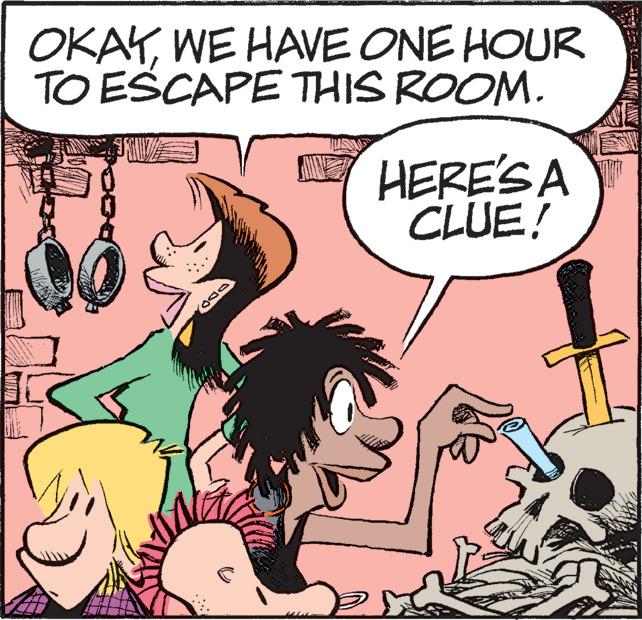 Fictional character OCR: New** OKAYWE HAVE ONE HOUR TO ESCAPE THIS ROOM. JAVA HERE'S A T CLUE! 21 New ** OKAYWE HAVE ONE HOUR TO ESCAPE THIS ROOM . JAVA HERE'S A T CLUE ! 21
