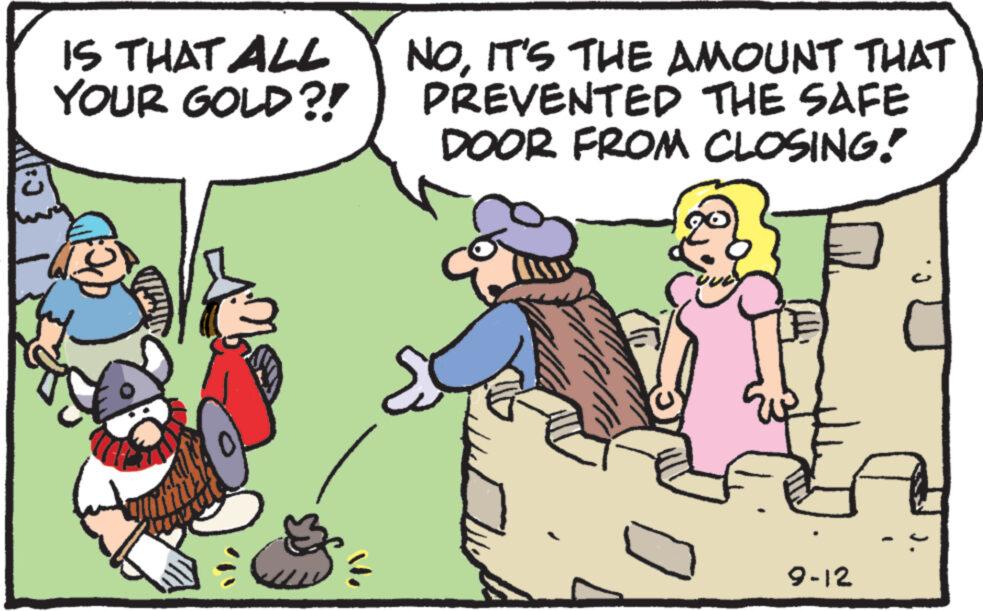 Adaptation OCR: IS THAT ALL YOUR GOLD?! NOIT'S THE AMOUNT THAT PREVENTED THE SAFE DOOR FROM CLOSING! 9-12 IS THAT ALL YOUR GOLD ?! NOIT'S THE AMOUNT THAT PREVENTED THE SAFE DOOR FROM CLOSING ! 9-12