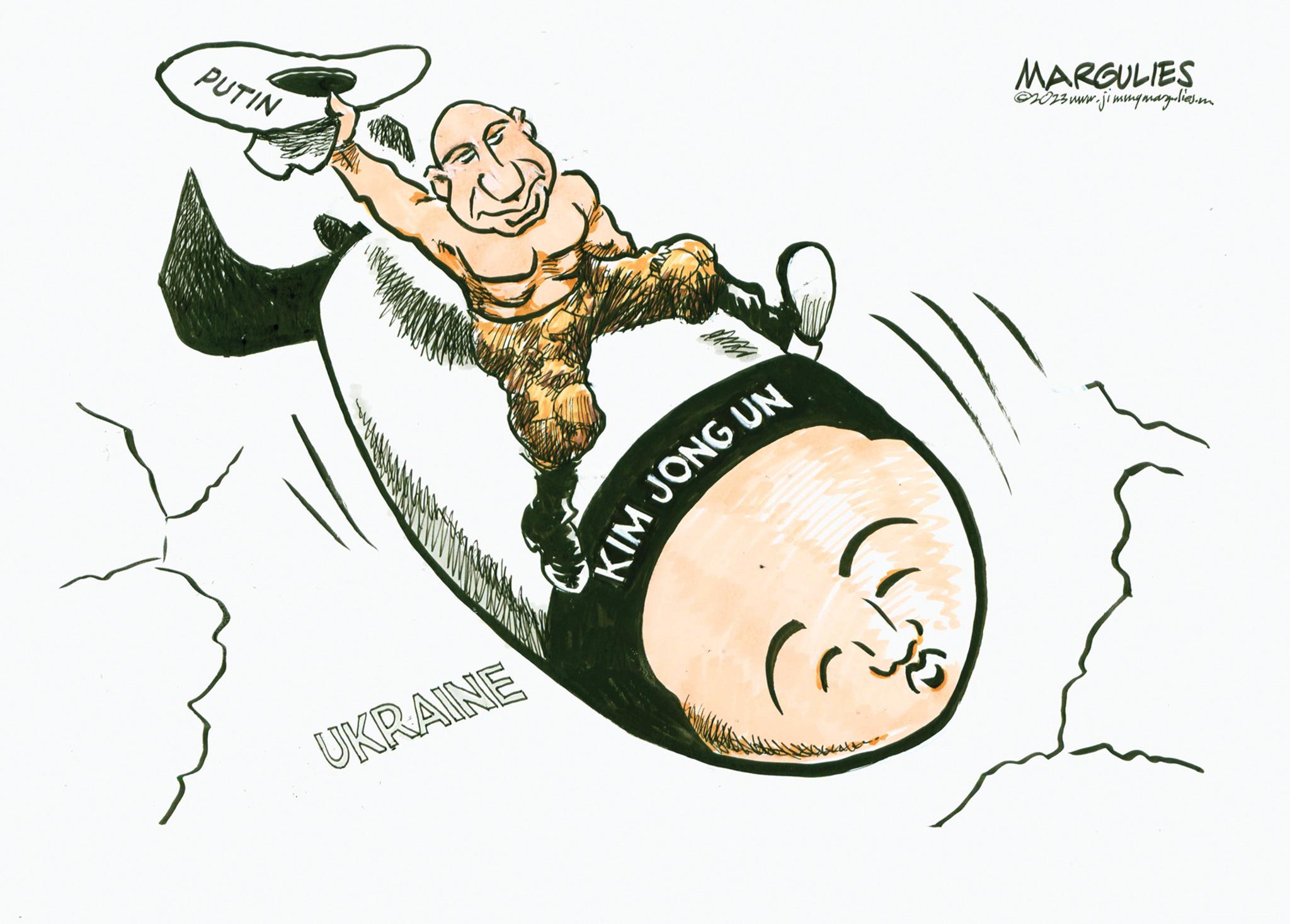 Graphics OCR: PUTIN Wh ve UKRAINE KIM JONG UN ( J MARGULIES www.jimmymary.lies.m 2023 ???? PUTIN Wh ve UKRAINE KIM JONG UN ( J MARGULIES www.jimmymary.lies.m 2023 ????