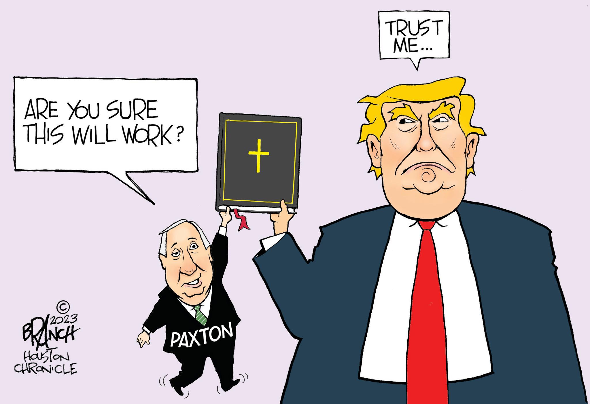 Illustration OCR: ARE YOU SURE THIS WILL WORK? 2023 BRANCH HOUSTON CHRONICLE PAXTON + TRUST ME... ARE YOU SURE THIS WILL WORK ? 2023 BRANCH HOUSTON CHRONICLE PAXTON + TRUST ME ...