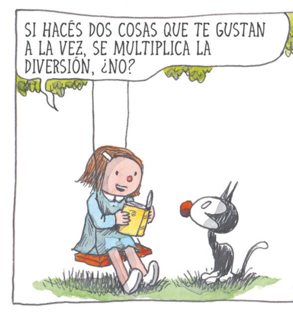 Drawing OCR: SI HACÉS DOS COSAS QUE TE GUSTAN A LA VEZSE MULTIPLICA LA DIVERSIÓN¿NO? Cath son 144 JUGAN SI HACÉS DOS COSAS QUE TE GUSTAN A LA VEZSE MULTIPLICA LA DIVERSIÓN¿ NO ? Cath son 144 JUGAN