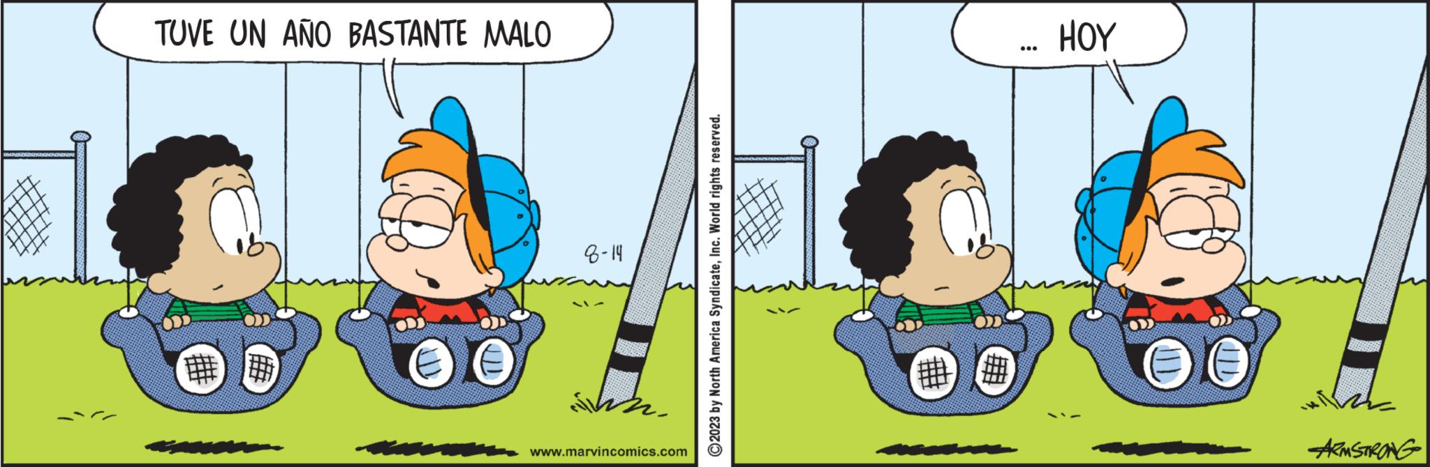 Font OCR: TUVE UN AÑO BASTANTE MALO 8-14 n www.marvincomics.com 2023 by North America SyndicateInc. World rights reserved. . HOY ARMSTRONG TUVE UN AÑO BASTANTE MALO 8-14 n www.marvincomics.com 2023 by North America SyndicateInc. World rights reserved . . HOY ARMSTRONG