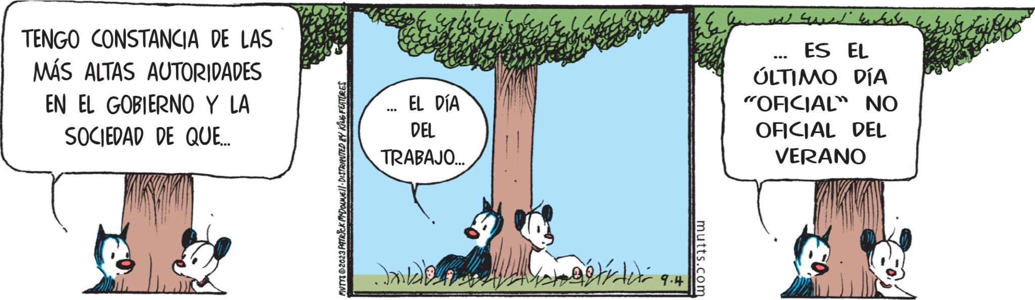 Plant OCR: TENGO CONSTANCIA DE LAS MÁS ALTAS AUTORIDADES EN EL GOBIERNO Y LA SOCIEDAD DE QUE... MUTTS @2023 PATRICK MDOUNEI DISTRIBUTED BY KING FEATURES EL DÍA DEL TRABAJO.... trdito 9.4 mutts.com ????? ??? ???? ??? ES EL ÚLTIMO DÍA "OFICIAL" NO OFICIAL DEL VERANO TENGO CONSTANCIA DE LAS MÁS ALTAS AUTORIDADES EN EL GOBIERNO Y LA SOCIEDAD DE QUE ... MUTTS @ 2023 PATRICK MDOUNEI DISTRIBUTED BY KING FEATURES EL DÍA DEL TRABAJO .... trdito 9.4 mutts.com ????? ??? ???? ??? ES EL ÚLTIMO DÍA " OFICIAL " NO OFICIAL DEL VERANO