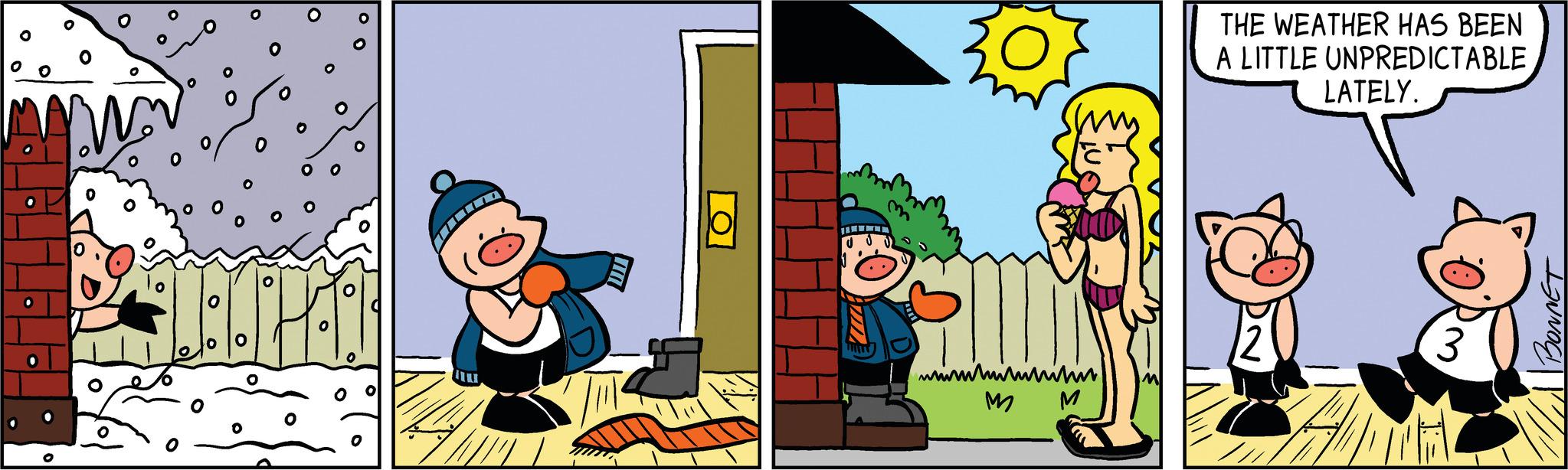 Animated cartoon OCR: ? O 0 O O 00 JHO 0 U wintertititin M M THE WEATHER HAS BEEN A LITTLE UNPREDICTABLE LATELY. BONNET ? O 0 O O 00 JHO 0 U wintertititin M M THE WEATHER HAS BEEN A LITTLE UNPREDICTABLE LATELY . BONNET