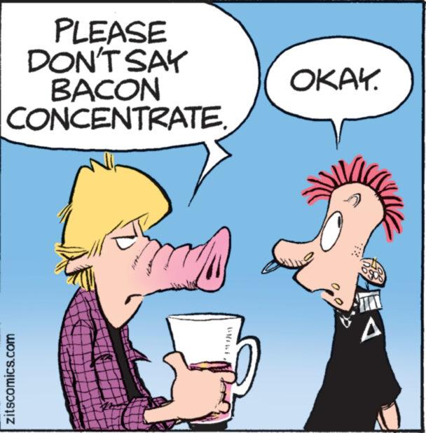 Interaction OCR: PLEASE DON'T SAY BACON CONCENTRATE. zitscomics.com A OKAY. 16 A PLEASE DON'T SAY BACON CONCENTRATE . zitscomics.com A OKAY . 16 A