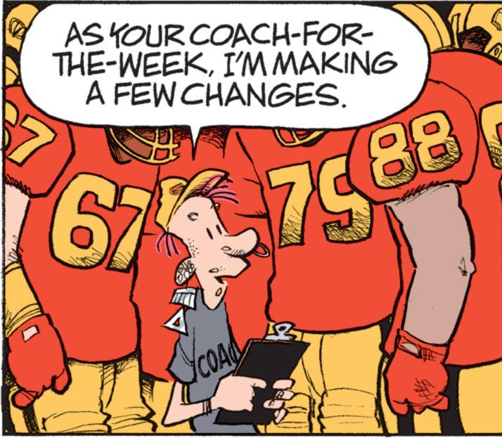 Line OCR: AS YOUR COACH-FOR- THE-WEEKI'M MAKING A FEW CHANGES. 676-75 3 7588 COAD Q 12 AS YOUR COACH - FOR THE - WEEKI'M MAKING A FEW CHANGES . 676-75 3 7588 COAD Q 12
