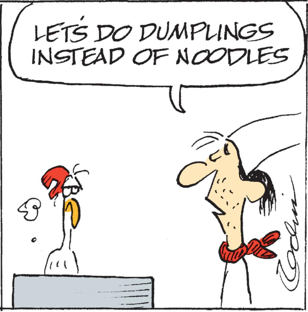 Pleased OCR: LET'S DO DUMPLINGS INSTEAD OF NOODLES 3 BE a DIL LET'S DO DUMPLINGS INSTEAD OF NOODLES 3 BE a DIL