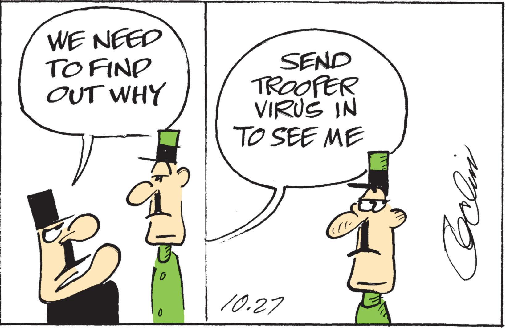 Interaction OCR: WE NEED TO FIND OUT WHY ????? SEND TROOPER VIRUS IN TO SEE ME 10.27 Coclin WE NEED TO FIND OUT WHY ????? SEND TROOPER VIRUS IN TO SEE ME 10.27 Coclin
