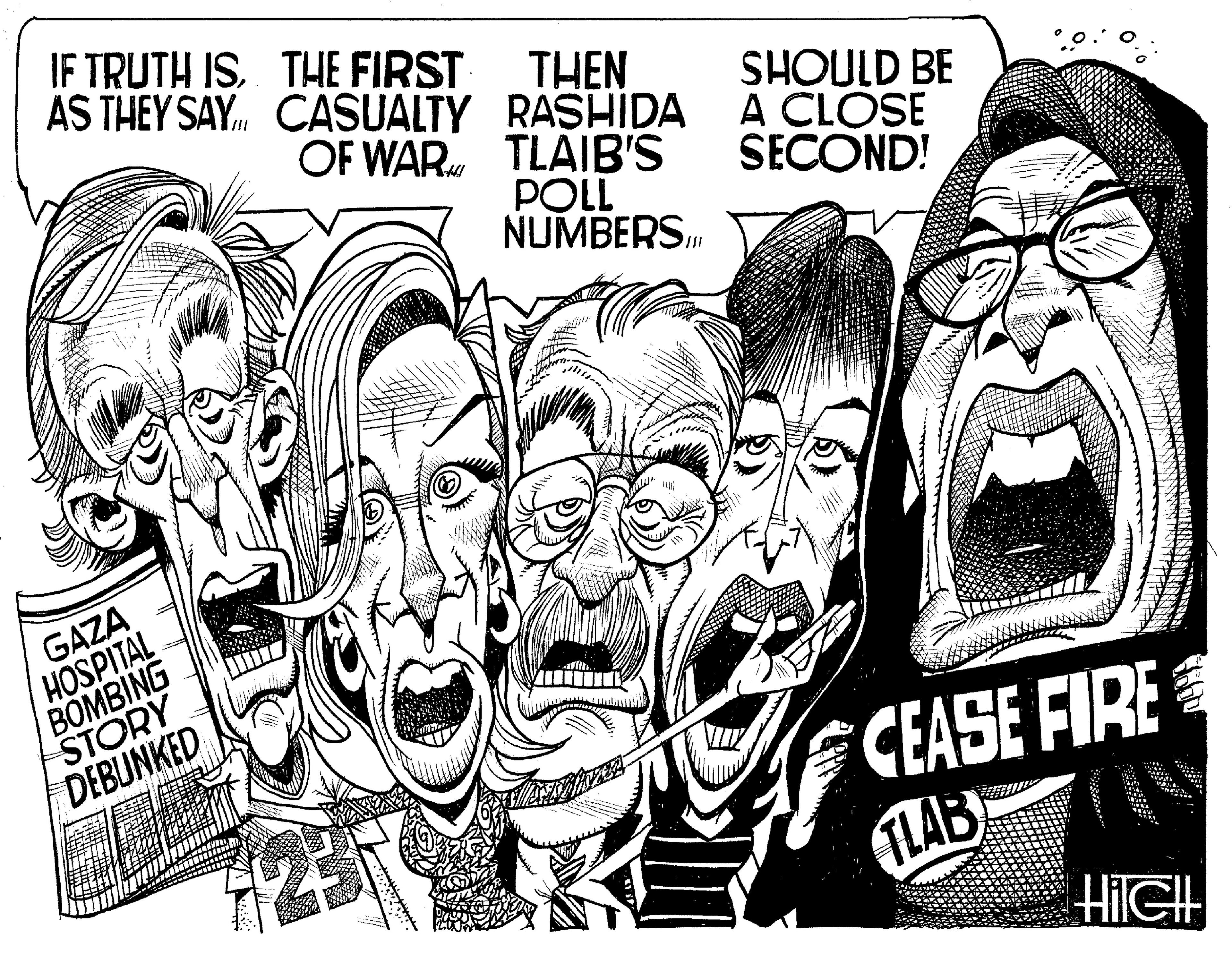 Font OCR: IF TRUTH ISTHE FIRST AS THEY SAY CASUALTY OF WAR. GAZA HOSPITAL BOMBING STORY DEBUNKED 180 SHOULD BE A CLOSE THEN RASHIDA TLAIB'S SECOND! POLL NUMBERSCEASE FIRE TLAB HilGH IF TRUTH ISTHE FIRST AS THEY SAY CASUALTY OF WAR . GAZA HOSPITAL BOMBING STORY DEBUNKED 180 SHOULD BE A CLOSE THEN RASHIDA TLAIB'S SECOND ! POLL NUMBERSCEASE FIRE TLAB HilGH
