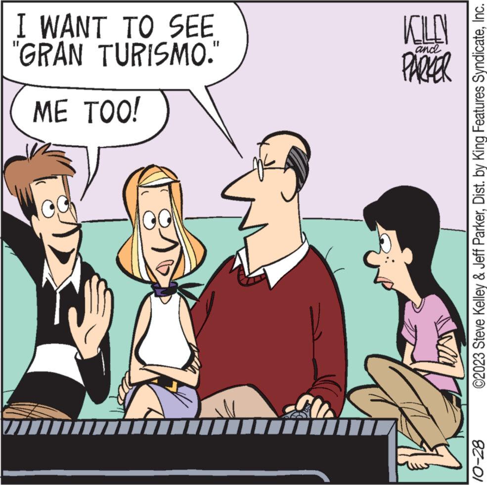 Gesture OCR: I WANT TO SEE "GRAN TURISMO." ME TOO! h ????????? KILO PARKER and ©2023 Steve Kelley & Jeff ParkerInc. 10-28 I WANT TO SEE " GRAN TURISMO . " ME TOO ! h ????????? KILO PARKER and © 2023 Steve Kelley & Jeff ParkerDist . by King Features SyndicateInc. 10-28