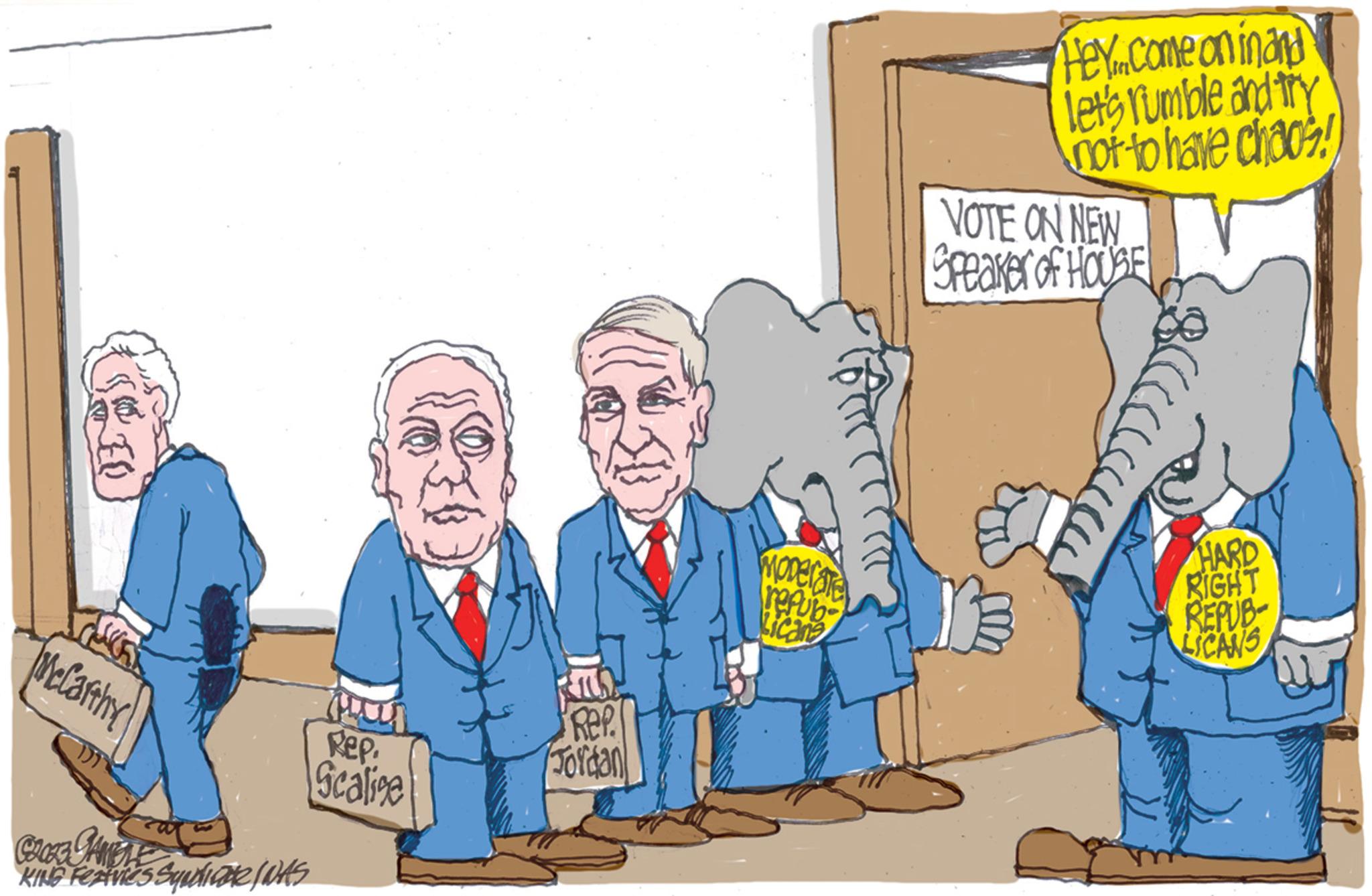 Conversation OCR: McCarthy CROES GAMELE KING Feavies Suudice (WAS Rep. Scalige Rep. Jordan Moderate repub Ricans Heycome on in and let's Tumble and try not to have choos! VOTE ON NEW Speaker of HOUSE HARD RIGHT REPUB- LICANS McCarthy CROES GAMELE KING Feavies Suudice ( WAS Rep . Scalige Rep . Jordan Moderate repub Ricans Heycome on in and let's Tumble and try not to have choos ! VOTE ON NEW Speaker of HOUSE HARD RIGHT REPUB LICANS