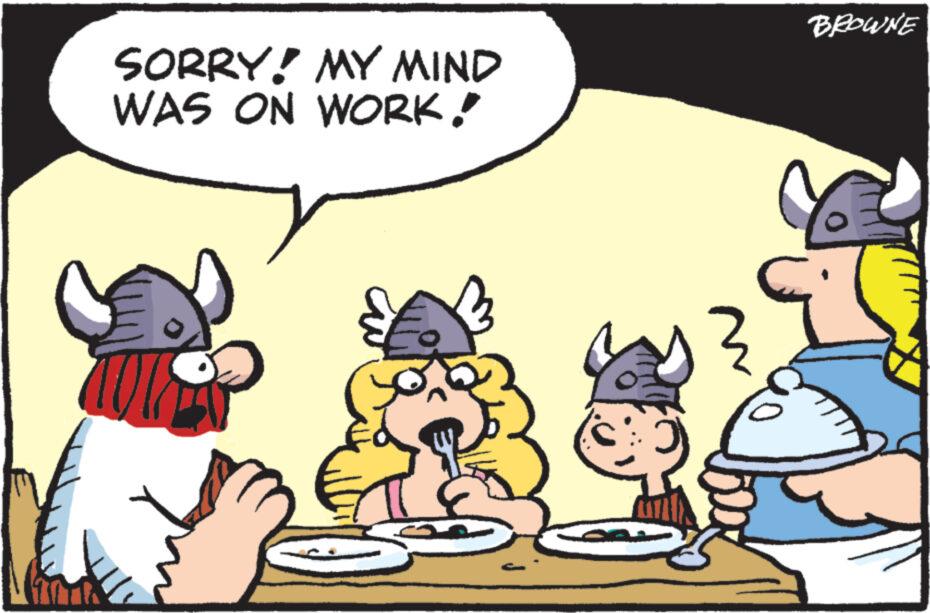 Line OCR: SORRY! MY MIND WAS ON WORK! 3 } BROWNE SORRY ! MY MIND WAS ON WORK ! 3 } BROWNE