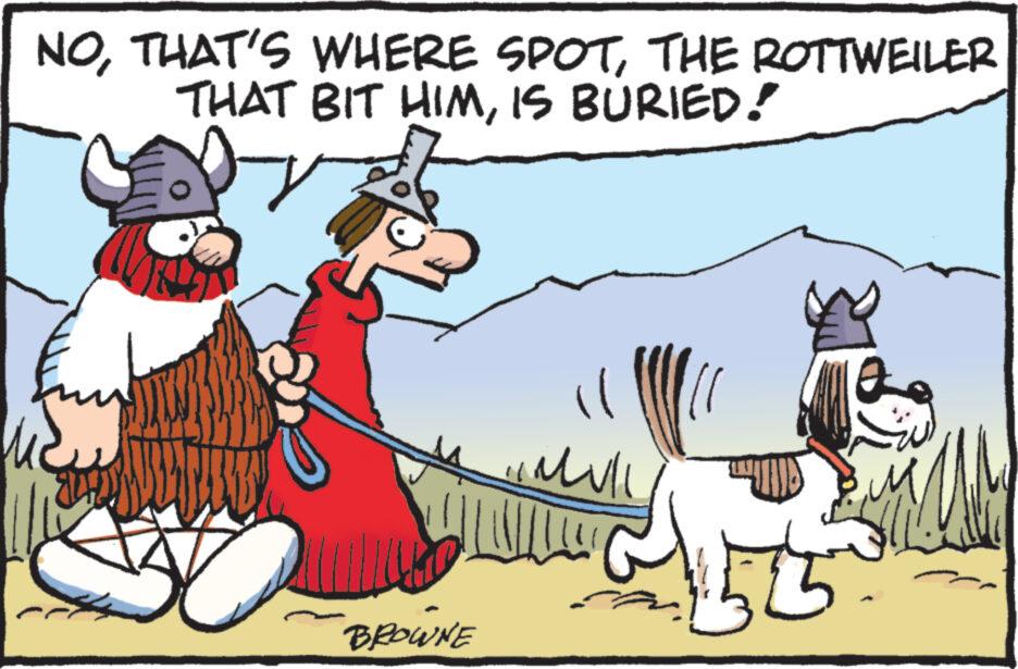 Art OCR: NOTHE ROTTWEILER THAT BIT HIMIS BURIED! ?? WE BROWNE Lull NOTHAT'S WHERE SPOTTHE ROTTWEILER THAT BIT HIMIS BURIED ! ?? WE BROWNE Lull