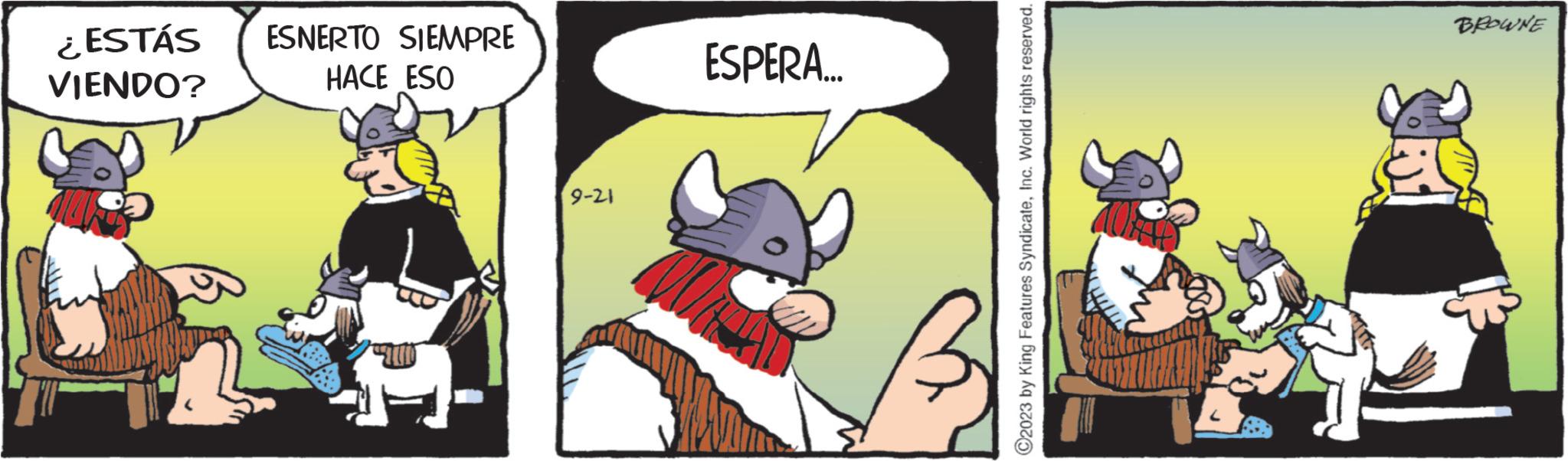 Sharing OCR: ¿ESTÁS ESNERTO SIEMPRE VIENDO? HACE ESO 9-21 ESPERA... ?2023 by King Features SyndicateInc. World rights reserved. BROWNE ¿ ESTÁS ESNERTO SIEMPRE VIENDO ? HACE ESO 9-21 ESPERA ... ?2023 by King Features SyndicateInc. World rights reserved . BROWNE